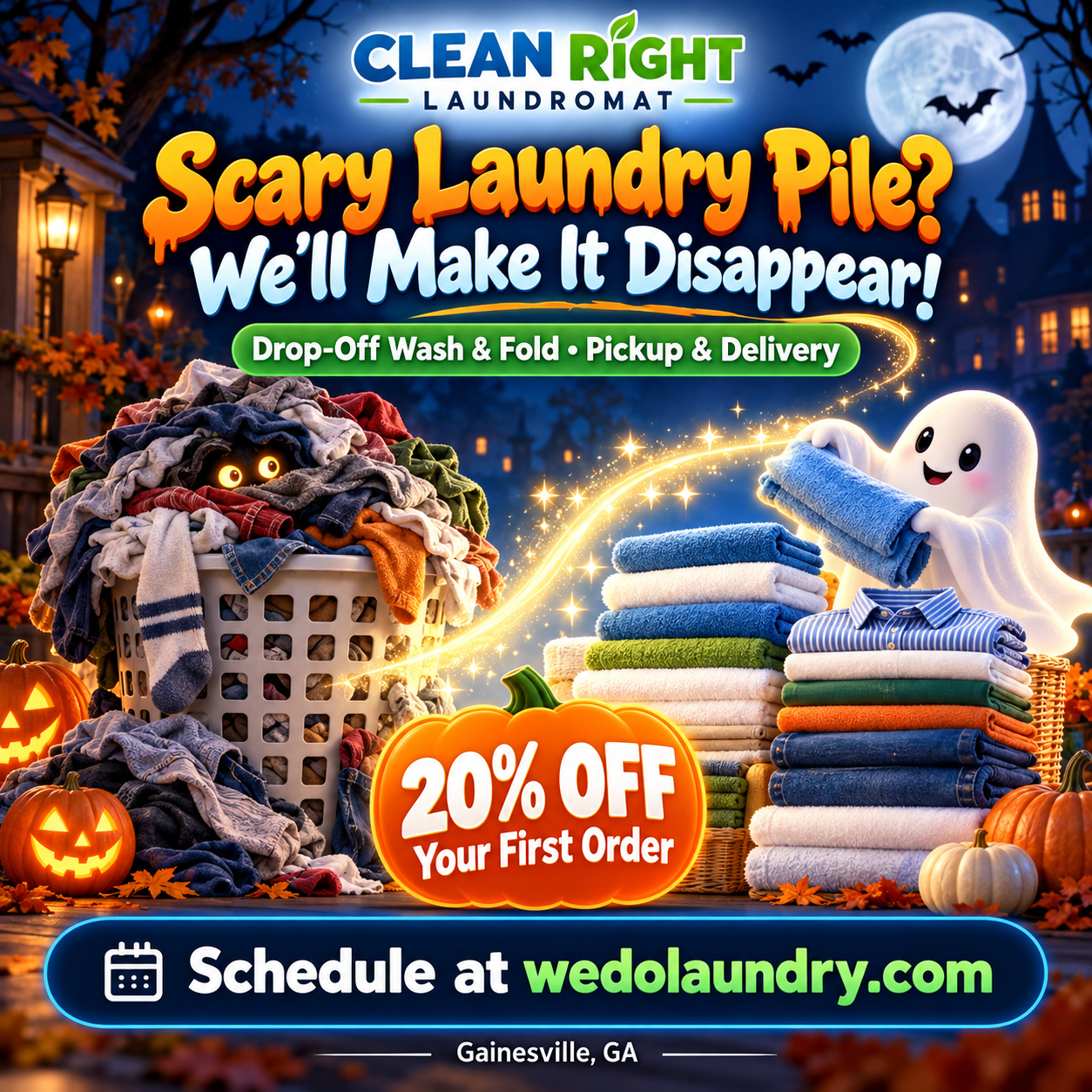 Scary Laundry Pile, Magically Gone