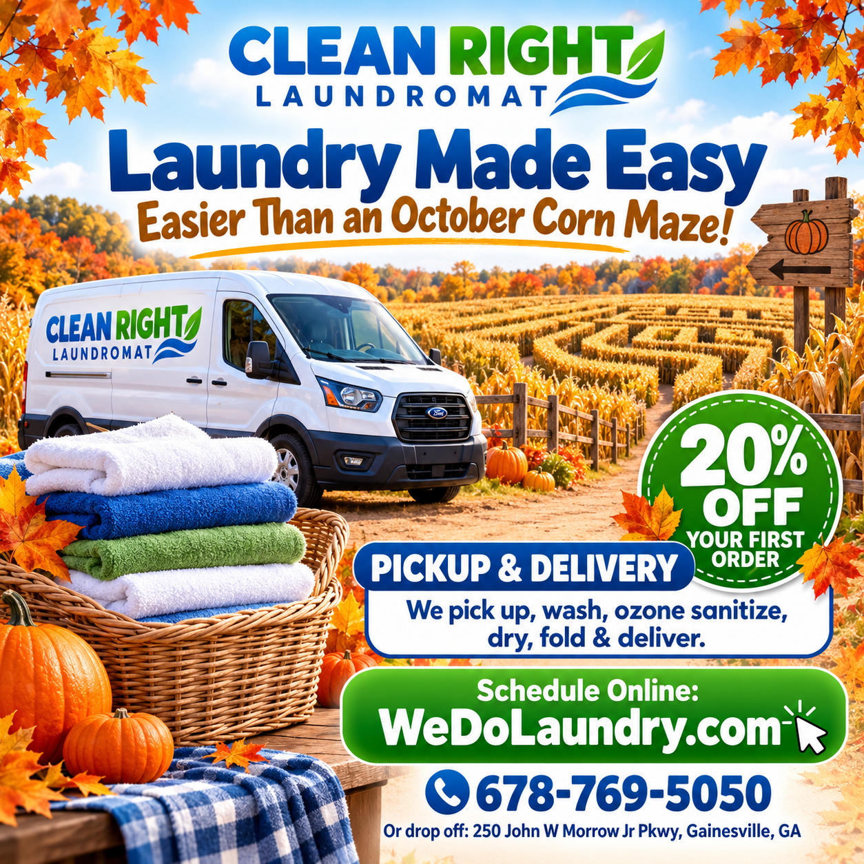 Autumn Laundry Pickup Made Easy